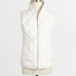 J. Crew off-white puffer vest